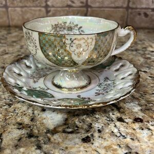 Nippon Yoko Boeki Tea Cup and Saucer Lustreware
